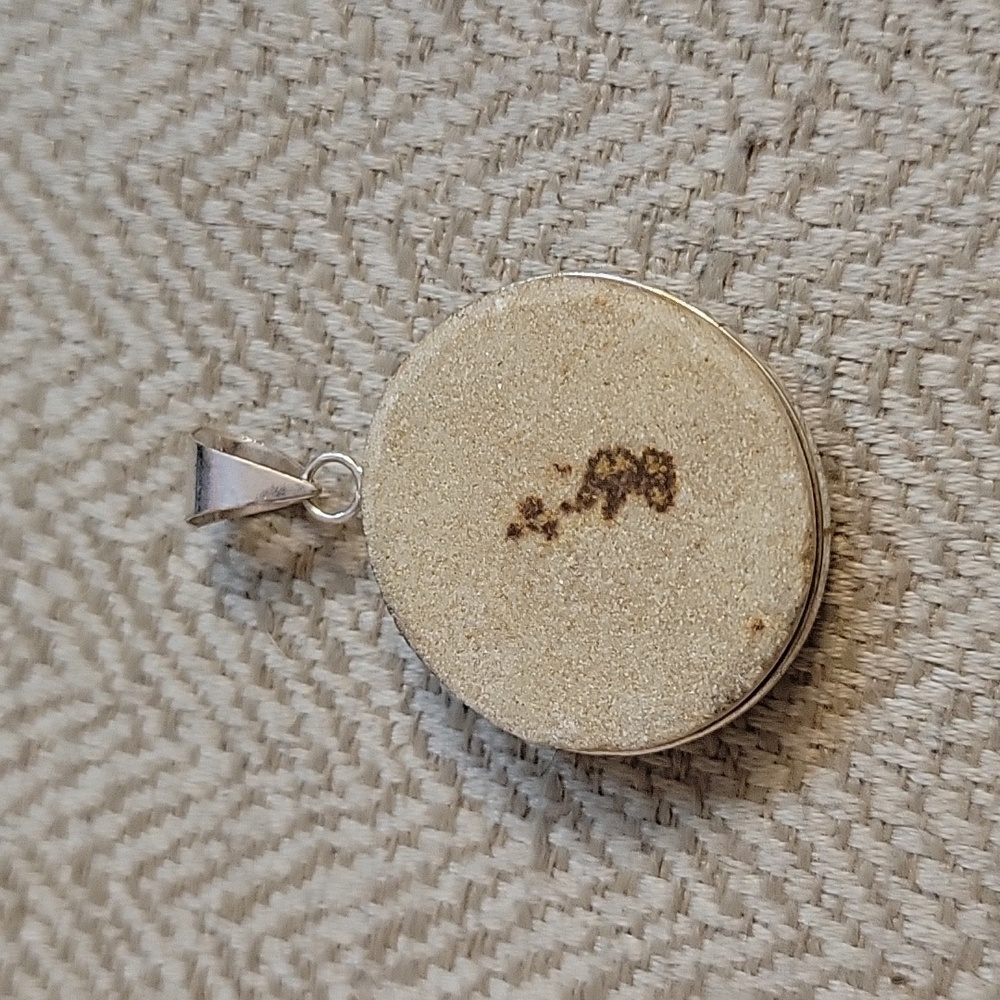 PSILOMELANE DENDRITE FERNWOOD PENDANT - Picture 3 of 6